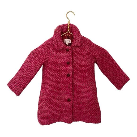Oilily Other - Oillily Room Seven Pink Tweed Zip Pea Coat Kids Toddler Jacket Size 2T